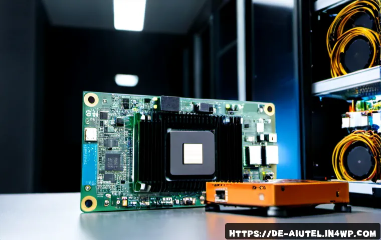 AI 하드웨어 가속기 선택의 중요성 - Photorealistic modern engineering lab in Munich, a German AI systems architect comparing several adv...